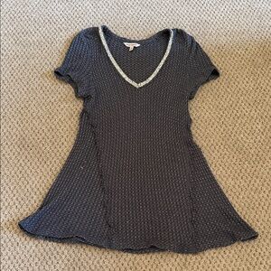 ‼️ Juicy Couture Dark Gray Knit Top with Metallic Trim ‼️